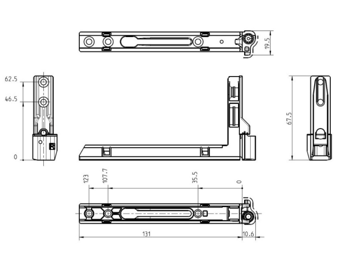 Křídlový závěs Roto NX Designo A16